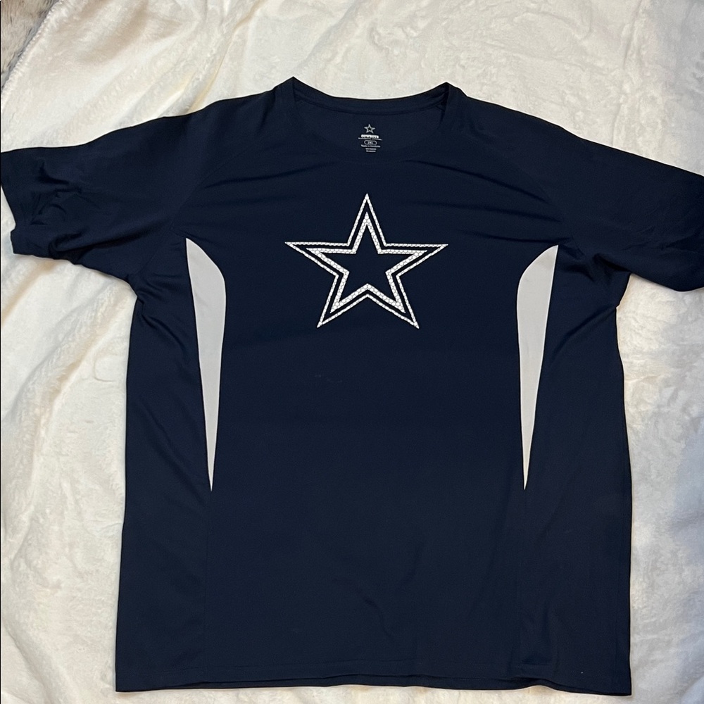 Men's Dark Blue Star Emblem T-Shirt